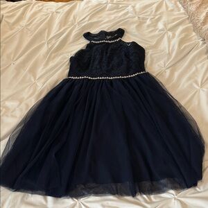 Elegant Navy Blue Kids Dress